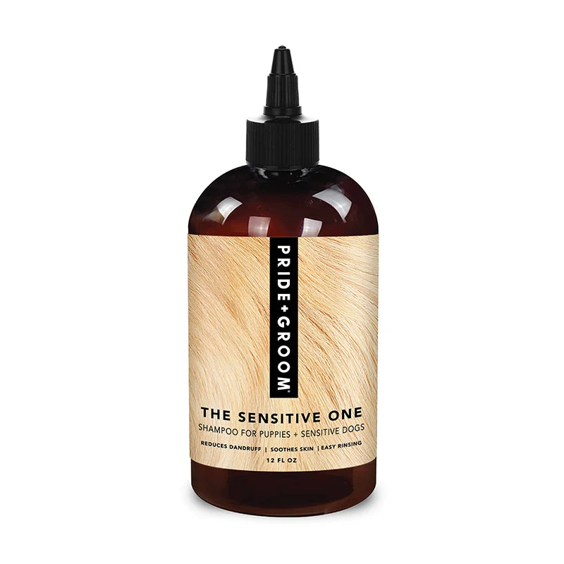 Pride + Groom THE SENSITIVE ONE Hypoallergenic Dog and Puppy Shampoo with Hemp Oil, Aloe and Oatmeal
