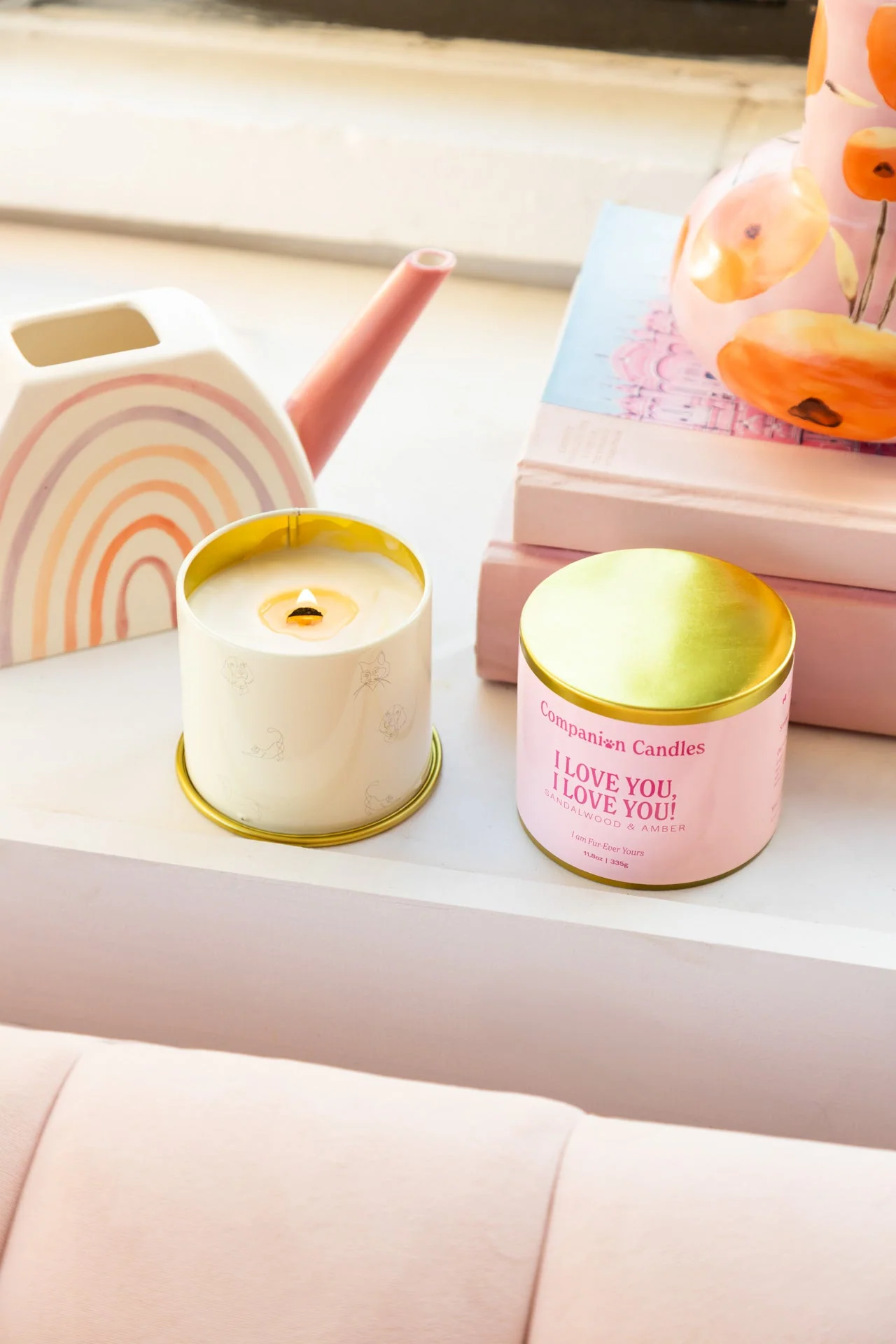 Companion Candles I Love You, I Love You rav- og patchoulistearinlys