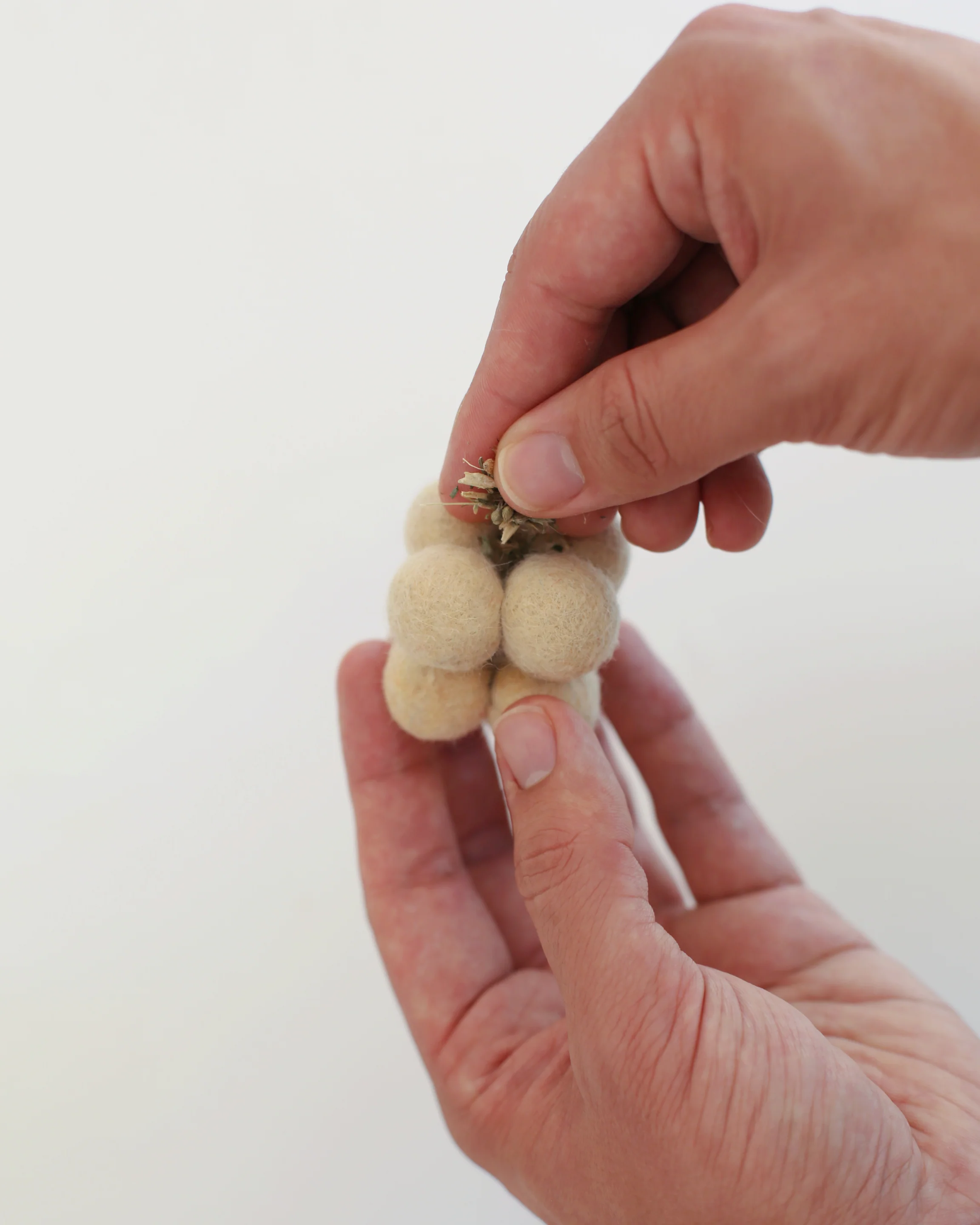 Catenary Pearl Catnip Toys Three-Pack in Wool, White Cream and Chocolate
