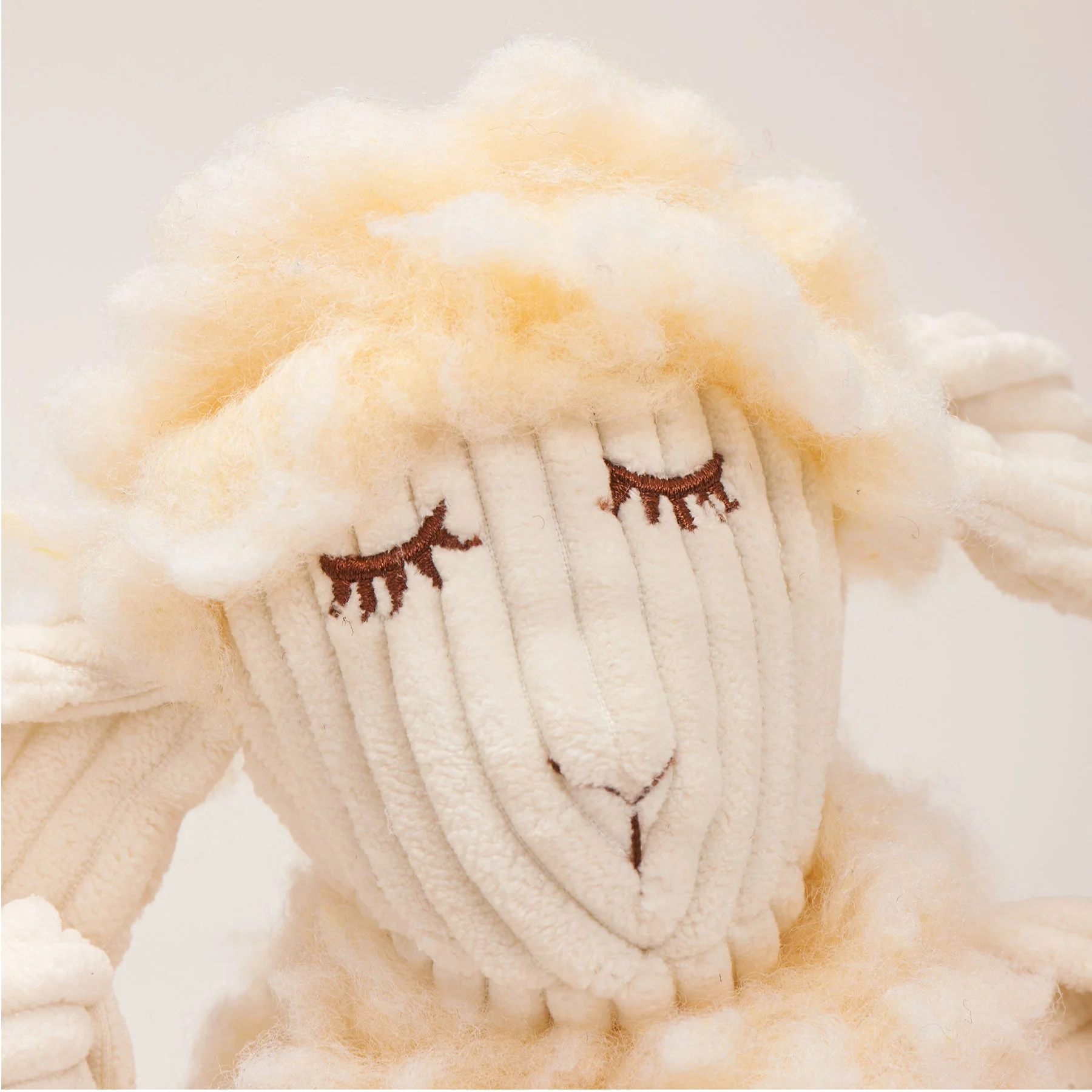 HuggleFleece® Fluffer Knottie™ Louise Lamb Plush Dog Toy