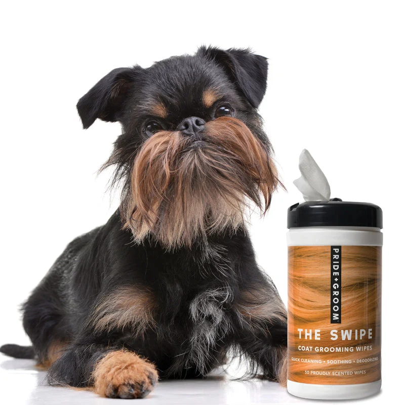 Pride + Groom THE SWIPE Alcohol-Free Hypoallergenic Pet Wipes for Dogs and Cats