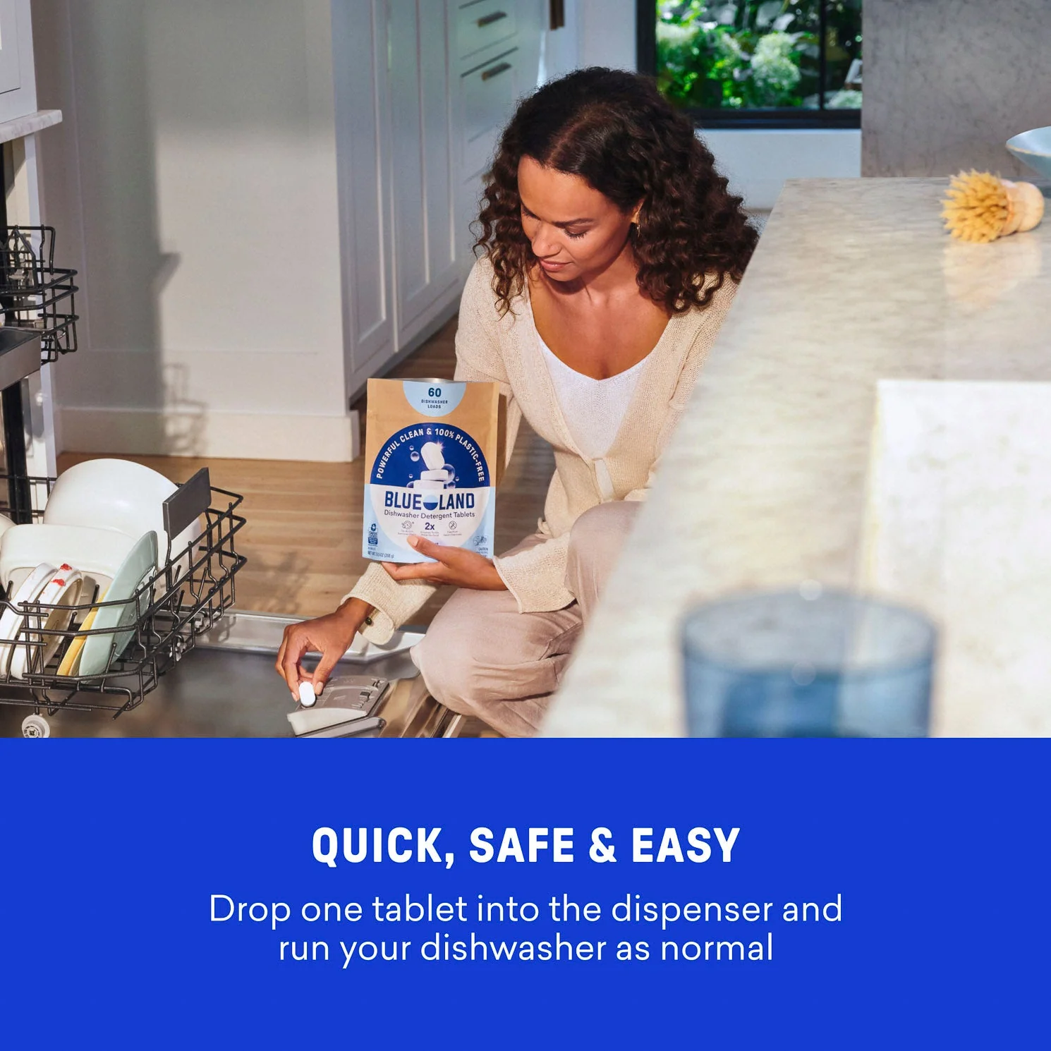 Blueland Dishwasher Detergent Starter-Set mit plastikfreien Tabletten
