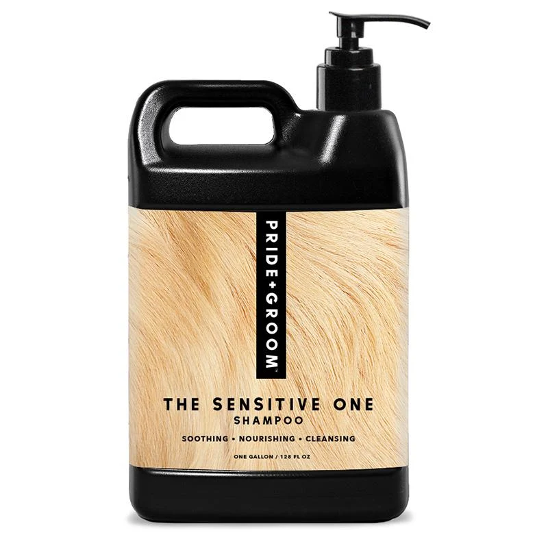 Pride + Groom THE SENSITIVE ONE Hypoallergenic Dog and Puppy Shampoo with Hemp Oil, Aloe and Oatmeal