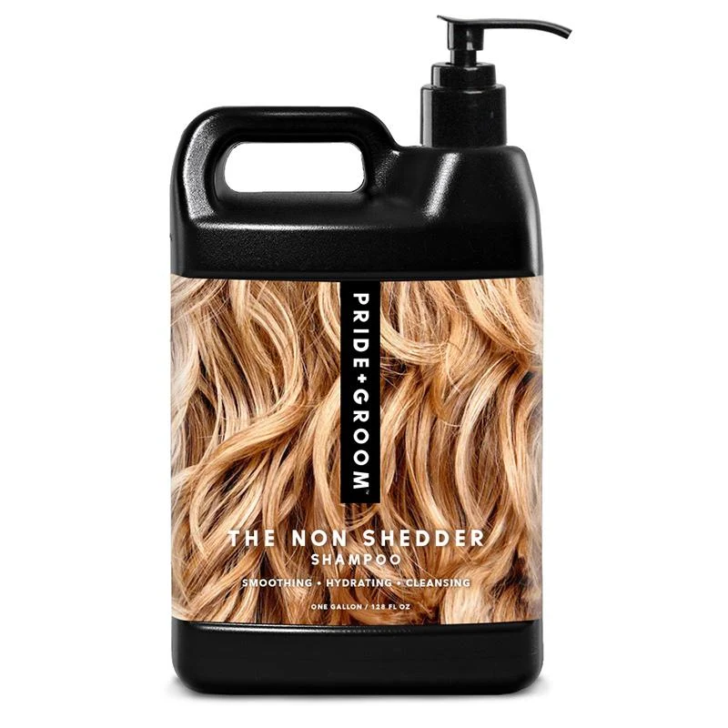Pride + Groom THE NON SHEDDER Dog Shampoo — Hydrating, Detangling, Hypoallergenic Formula