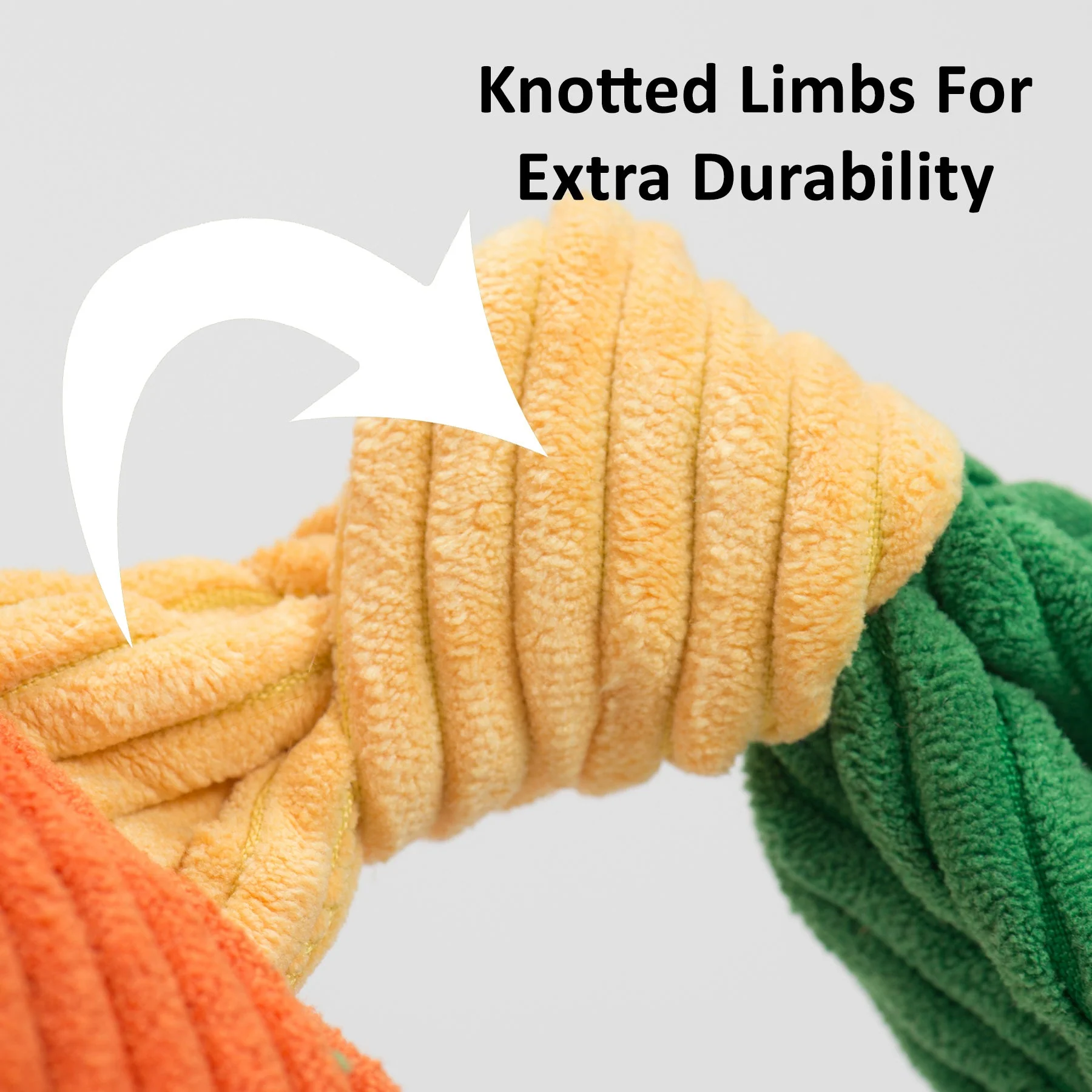 Sly Fox Knottie® Plush Dog Toy with Five Squeakers