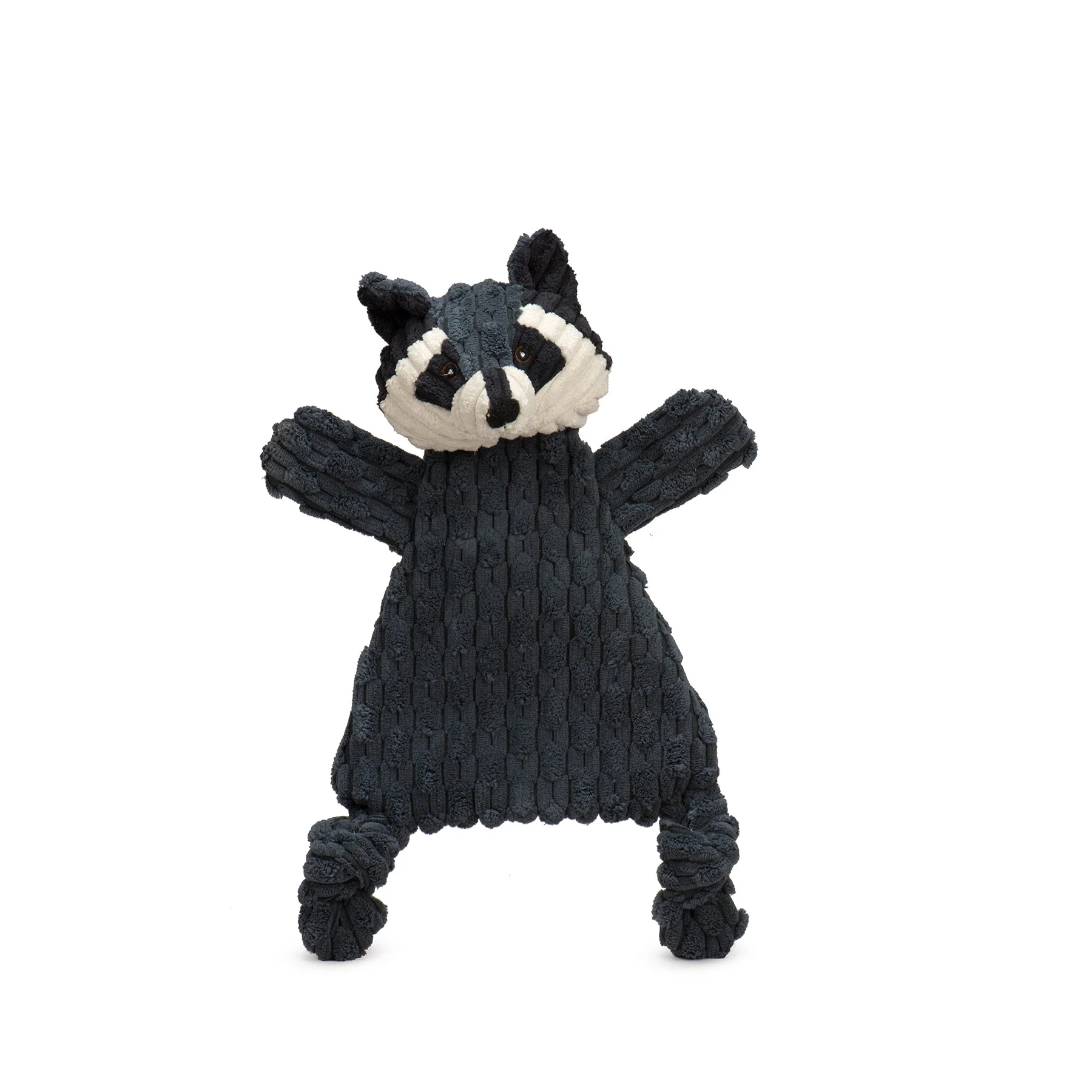 HuggleFlatties™ Reggie Raccoon Durable Plush Dog Toy with Squeakers